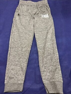 NBA Grey Marled Joggers with White Logo